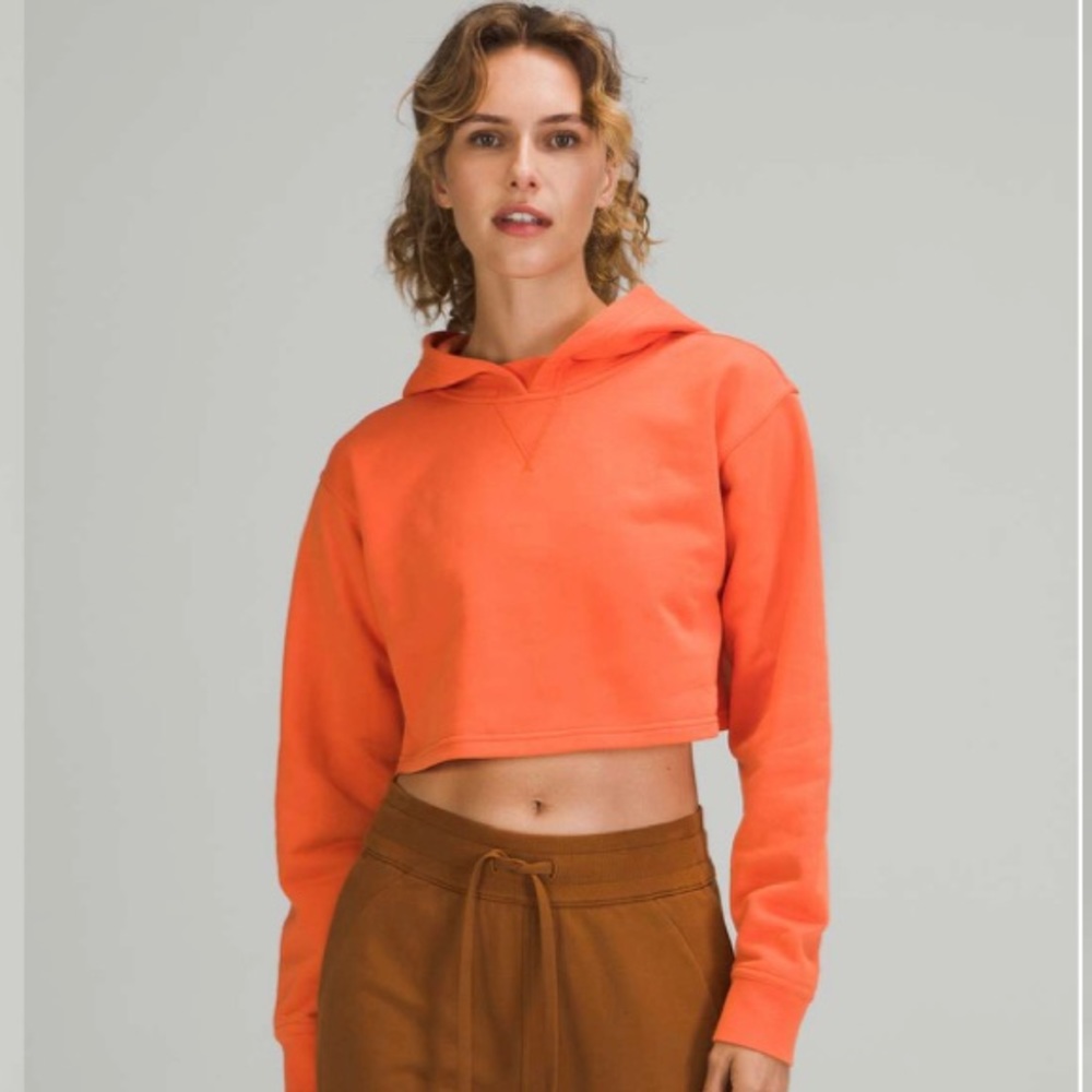 COPY - Lululemon All Yours Cropped Hoodie Warm Coral SZ 10
